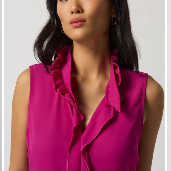 Two for one promo! Joseph Ribkoff Georgette Top With Ruffles - Picture 3 of 4